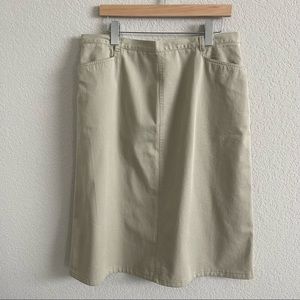 Talbots Khaki A-line Skirt - Size 18